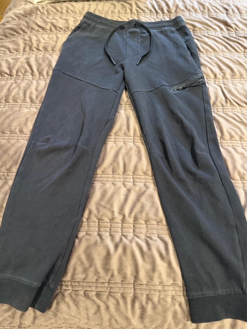 3 pr men’s sweatpants - 2 sz M grey goodfellow & co and 1 blk sz S All in motion - Picture 5 of 9